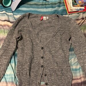 Gray Women's Sweater H&M 100% cotton 
Herringbone